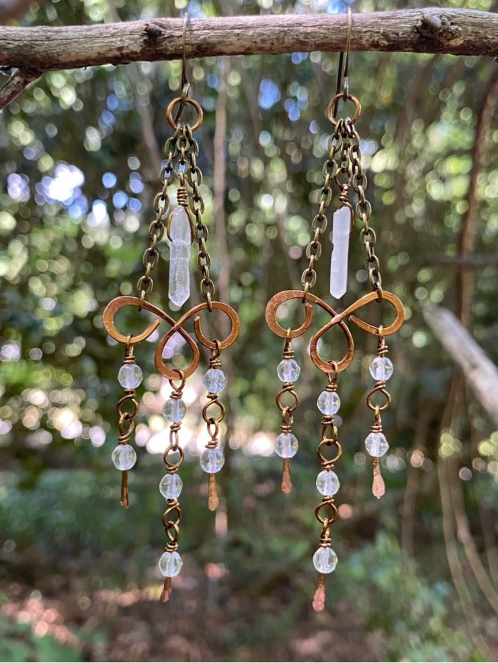 Quartz Chandelier Earrings